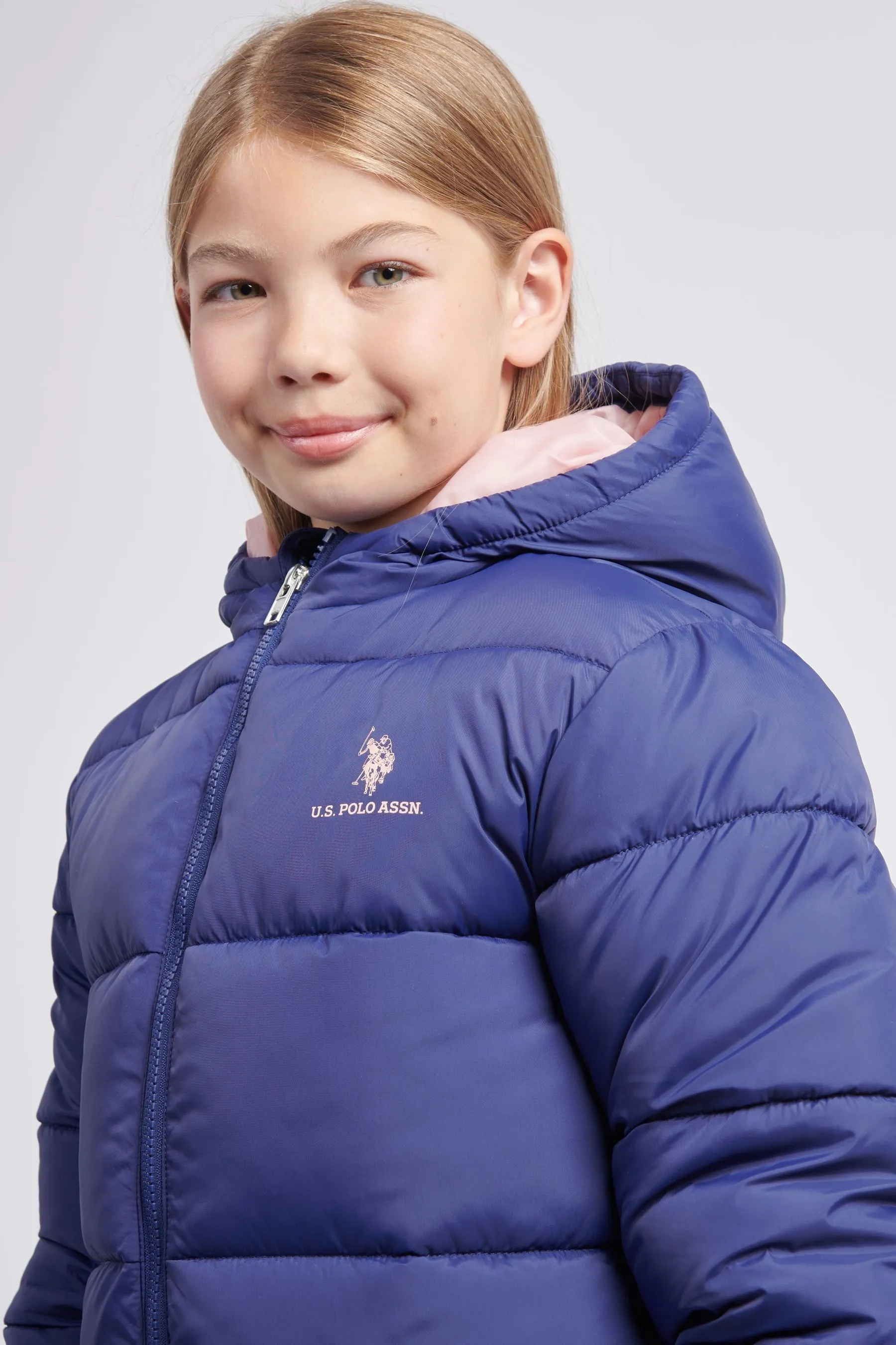 U.S. Polo Assn. Giacca Piumino Bambina Longline    